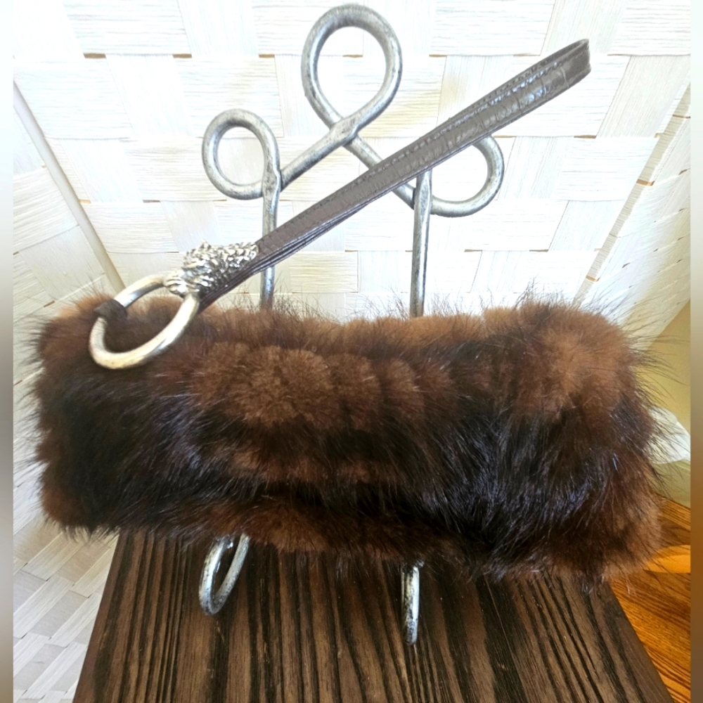 Mink Paolo Masi wristlet vintage